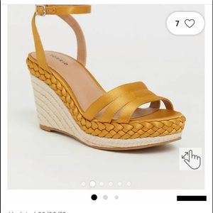 Torrid Mustard Satin Espadrille 10.5w